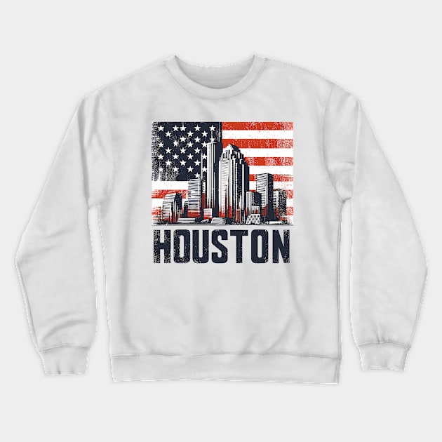 Houston Crewneck Sweatshirt by Vehicles-Art